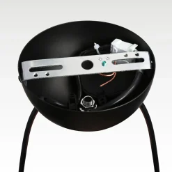 Lampara colgante doble metal y madera  