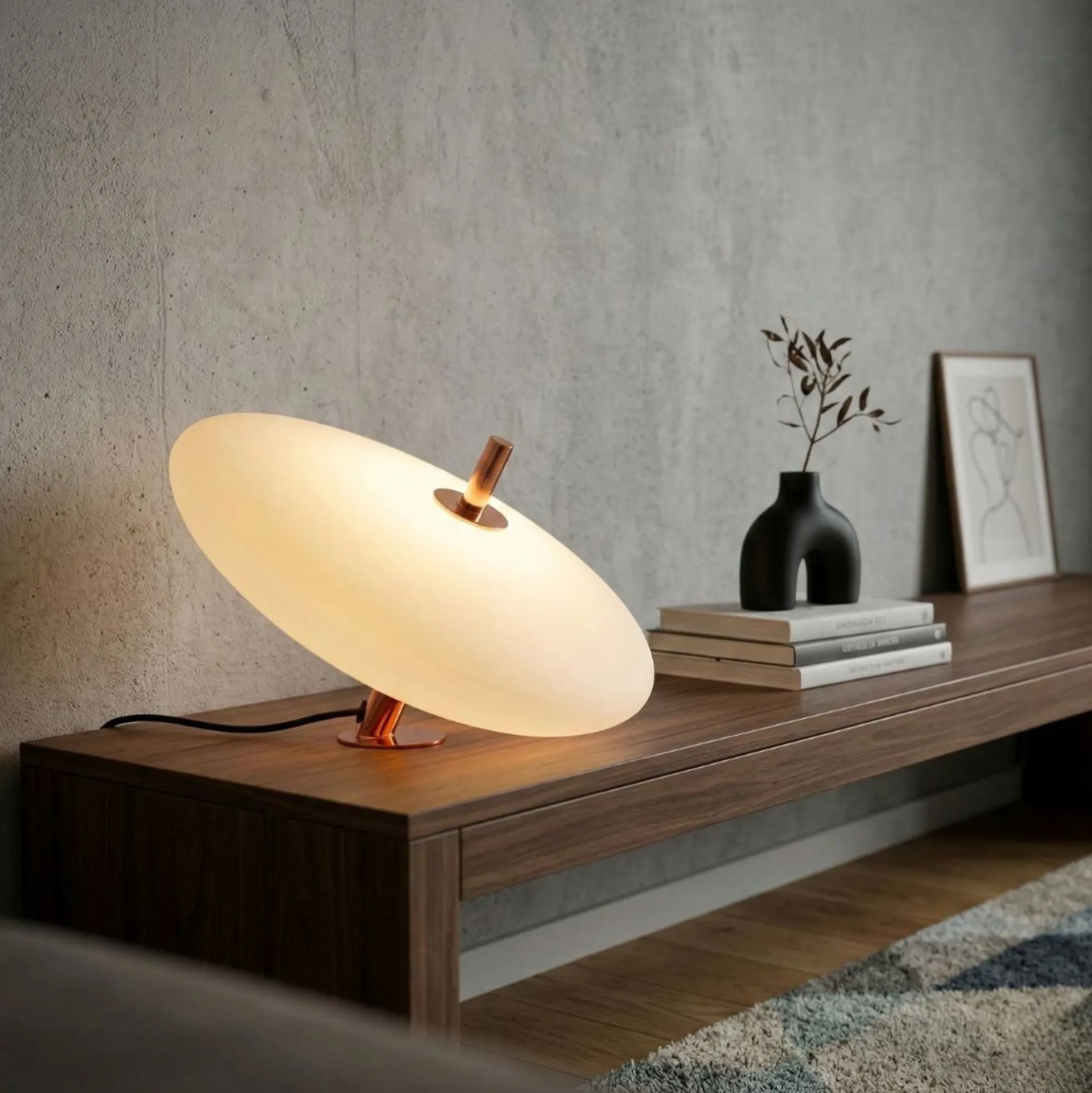 Lampara de mesa de policarbonato "PEBBLES" - Táctil - 6W