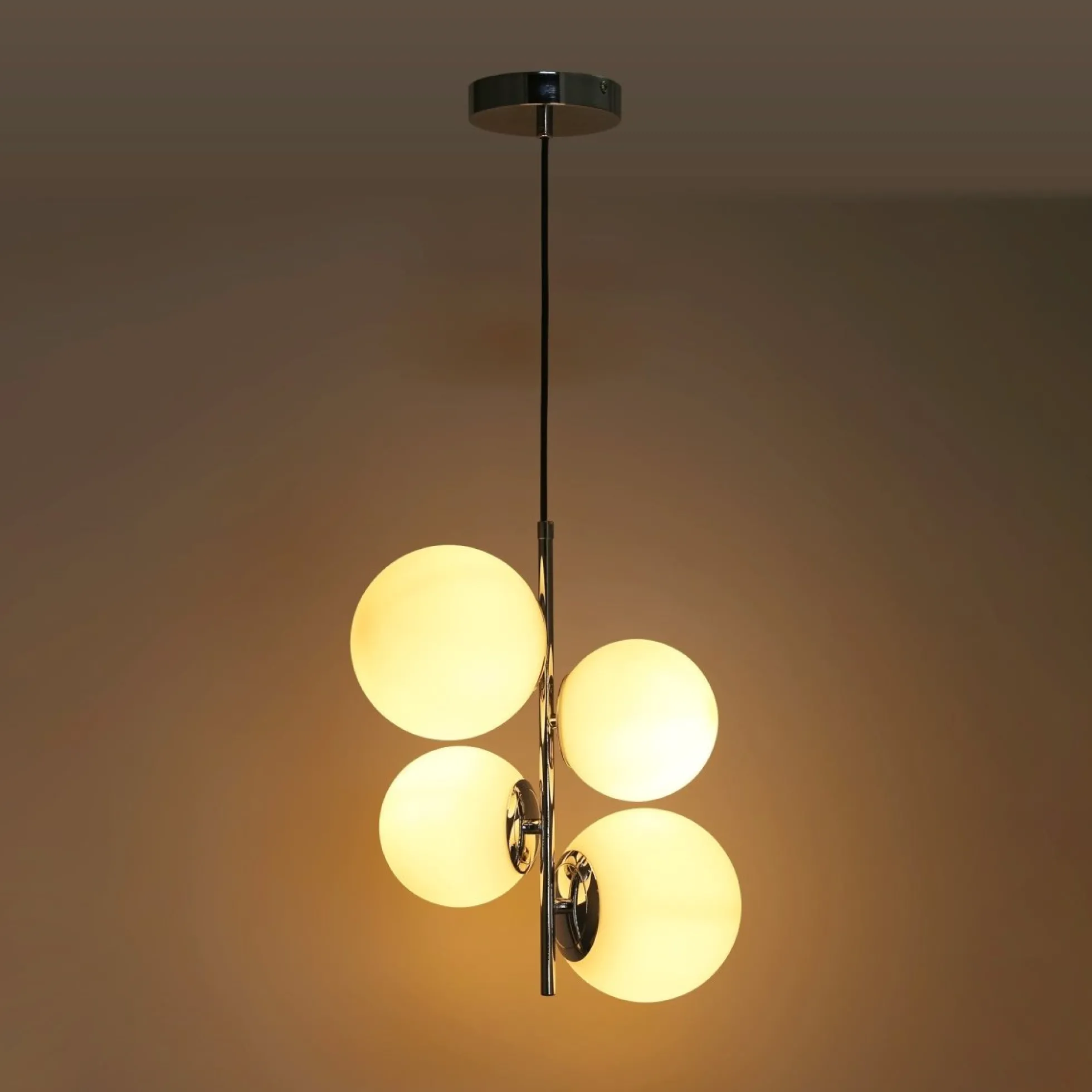 Lámpara colgante bola cristal "TANNA" - E27 - Ø 15cm