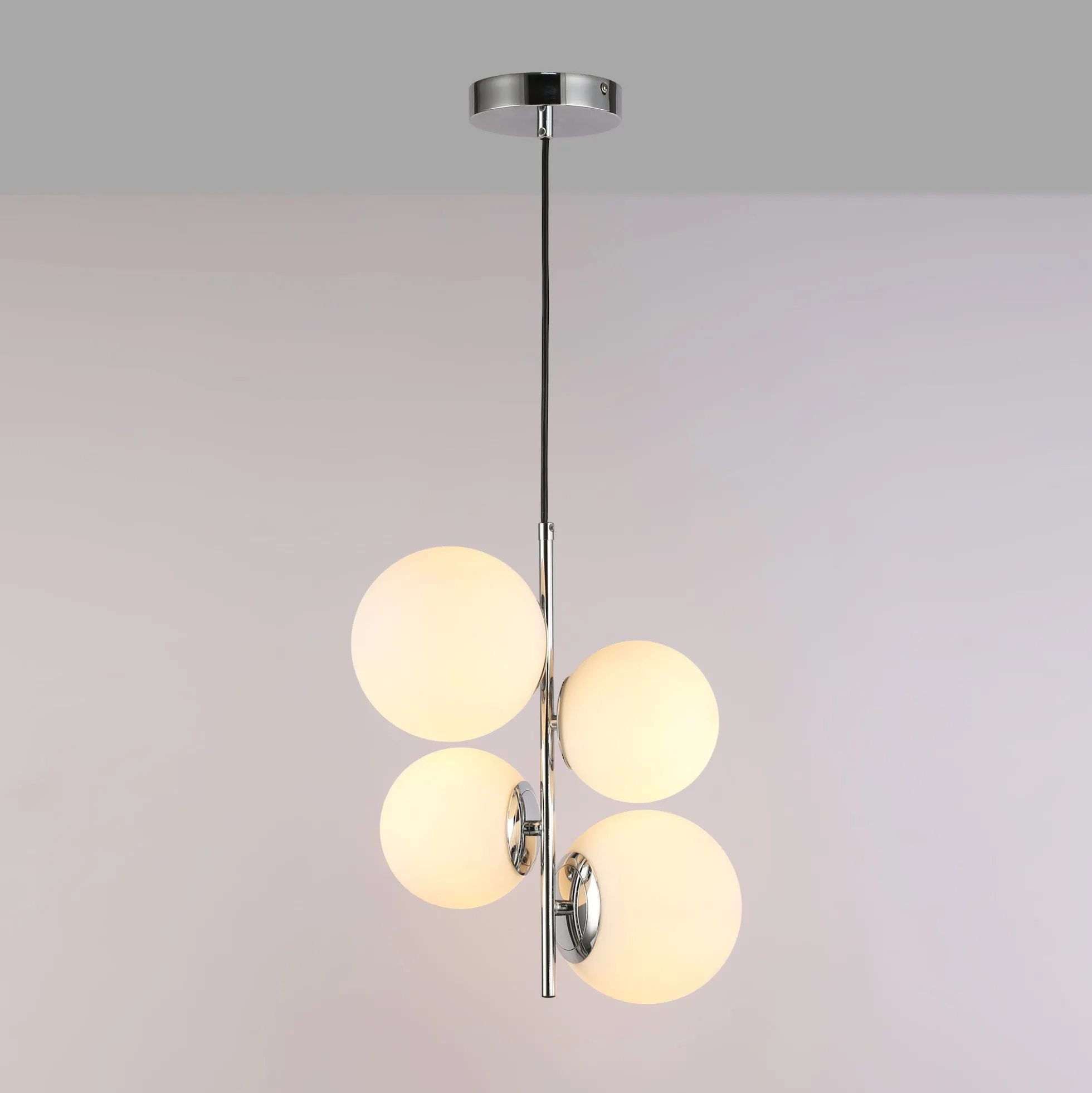 Lámpara colgante bola cristal "TANNA" - E27 - Ø 15cm