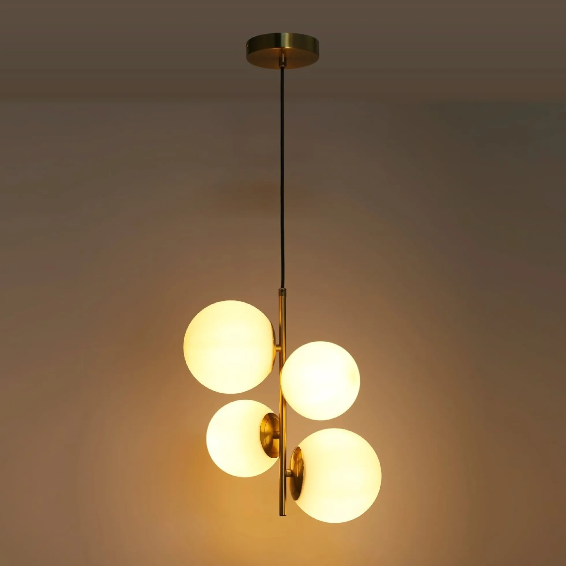 Lámpara colgante bola cristal "TANNA" - E27 - Ø 15cm
