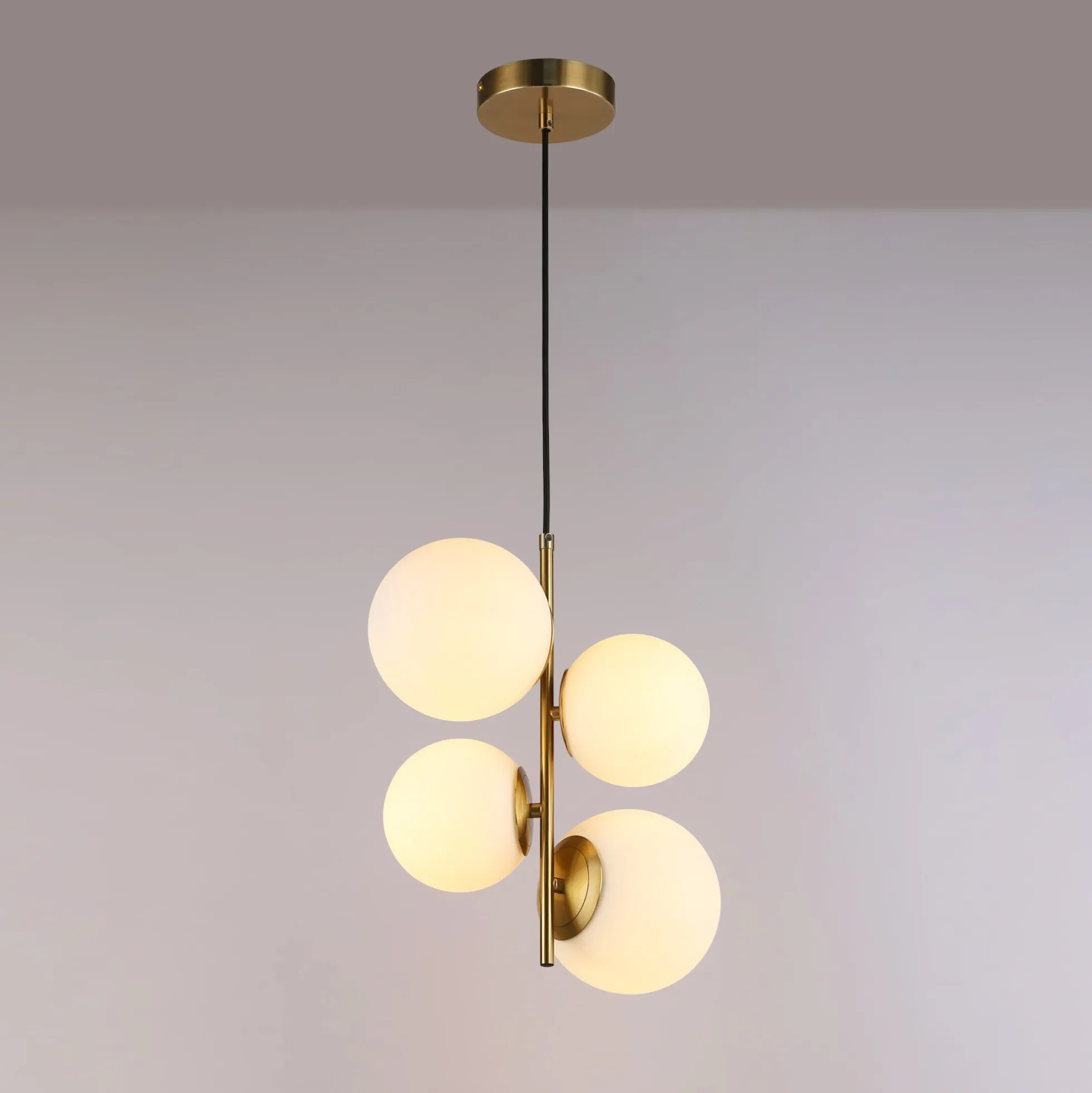 Lámpara colgante bola cristal "TANNA" - E27 - Ø 15cm