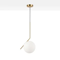 Lámpara colgante bola cristal 