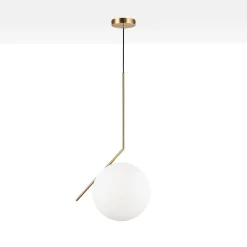 Lámpara colgante bola cristal 