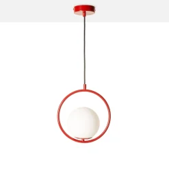 Lámpara colgante bola cristal 