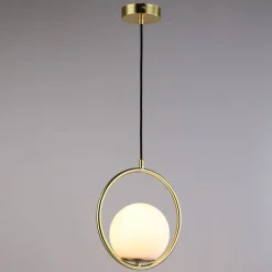 Lámpara colgante bola cristal 