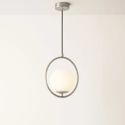 Lámpara colgante bola cristal 
