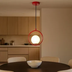 Lámpara colgante bola cristal 