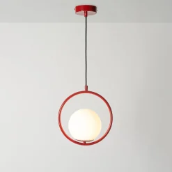 Lámpara colgante bola cristal 