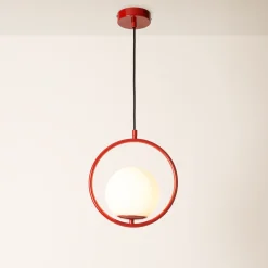 Lámpara colgante bola cristal 