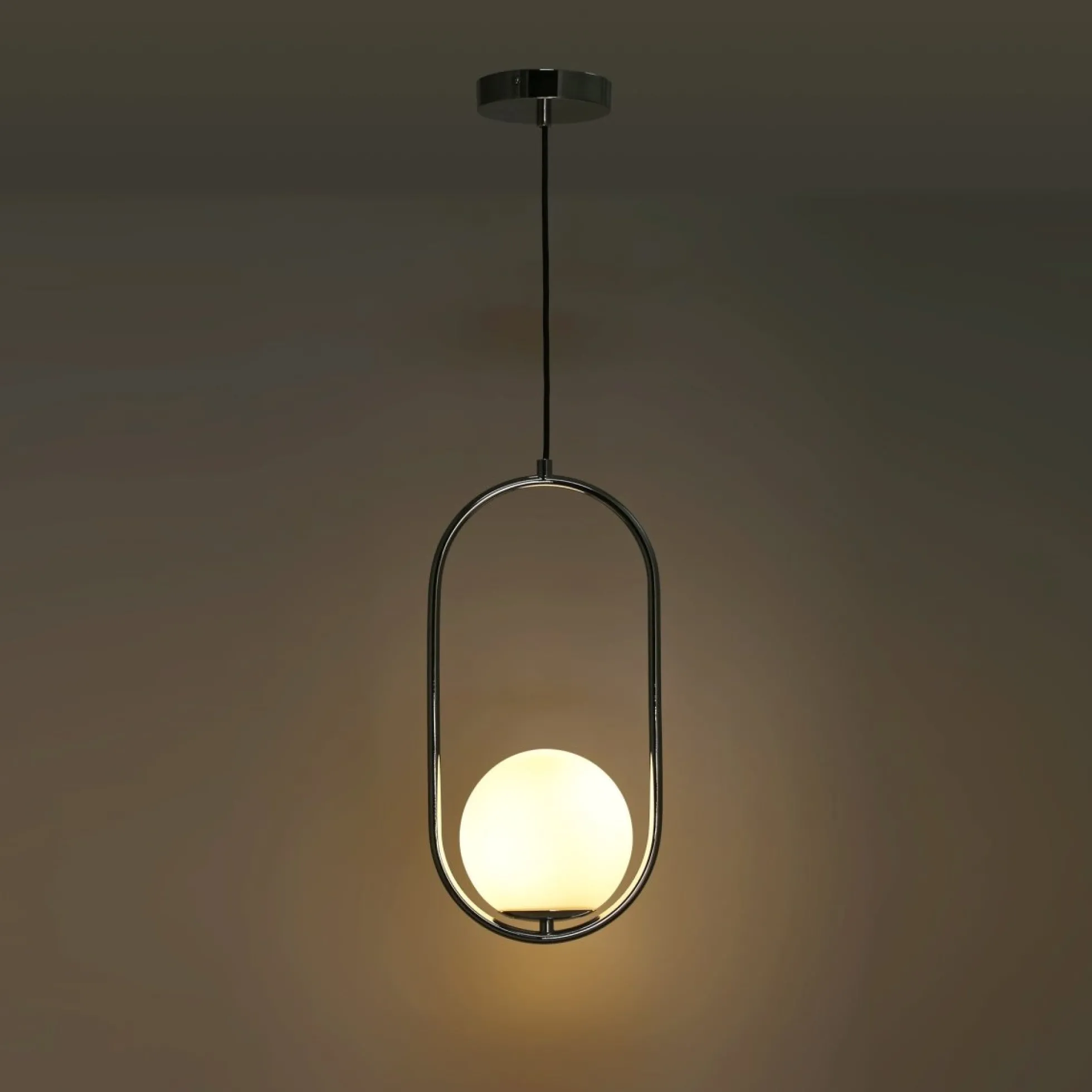 Lámpara colgante bola cristal "JOHN" - E27 - Ø 15cm