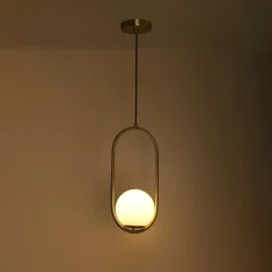 Lámpara colgante bola cristal