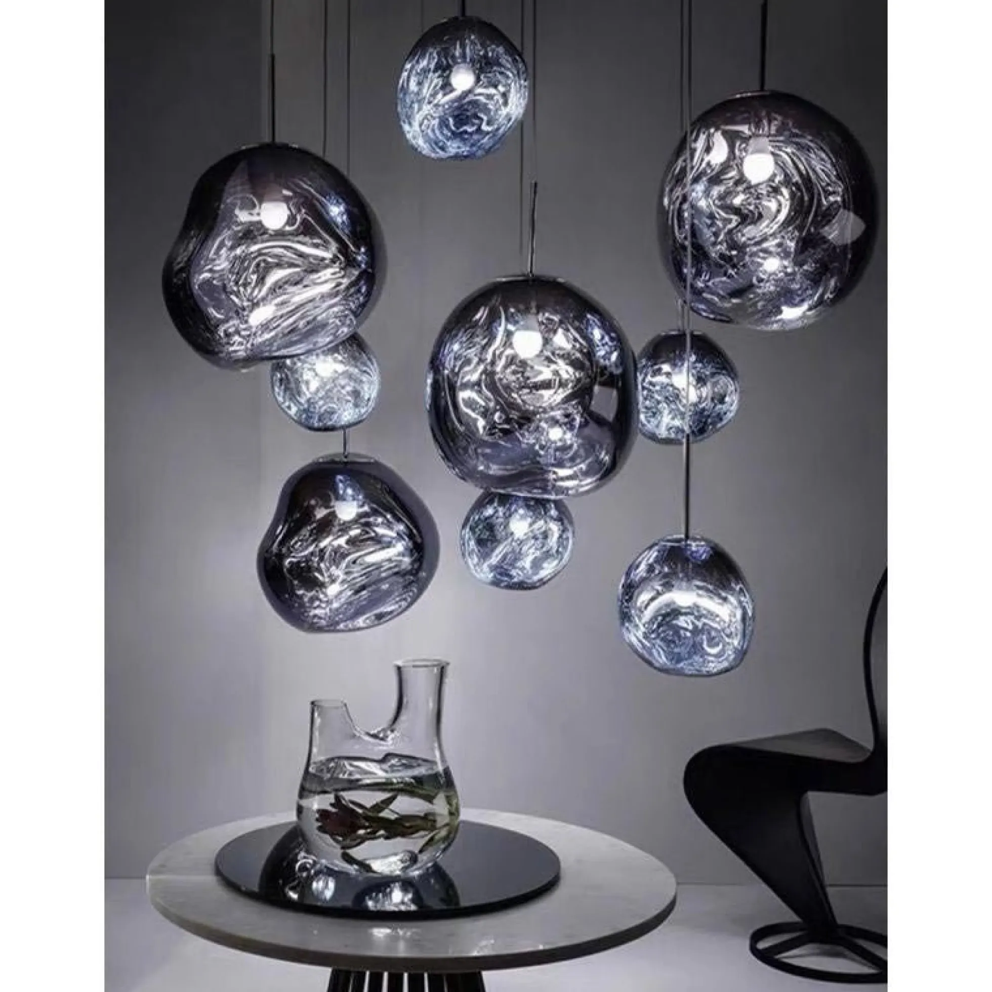 Lámpara colgante cristal de diseño "Abril"- Ø 28cm