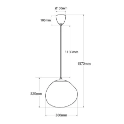 Lámpara colgante cristal de diseño 