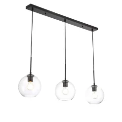 Lámpara colgante cristal triple 