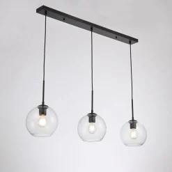 Lámpara colgante cristal triple 