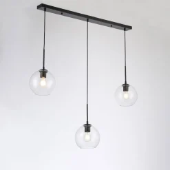 Lámpara colgante cristal triple 