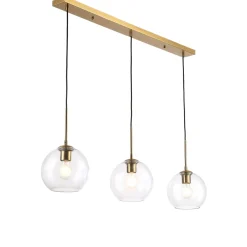 Lámpara colgante cristal triple 