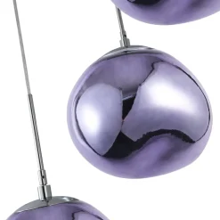 Lámpara colgante cristal triple 