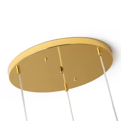 Lámpara colgante cristal triple 