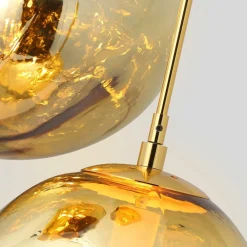 Lámpara colgante cristal triple 