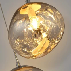 Lámpara colgante cristal triple 