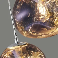 Lámpara colgante cristal triple 