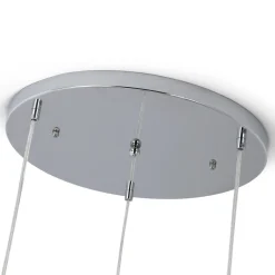 Lámpara colgante cristal triple 
