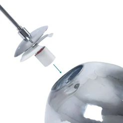 Lámpara colgante cristal triple 