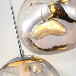 Lámpara colgante cristal triple 