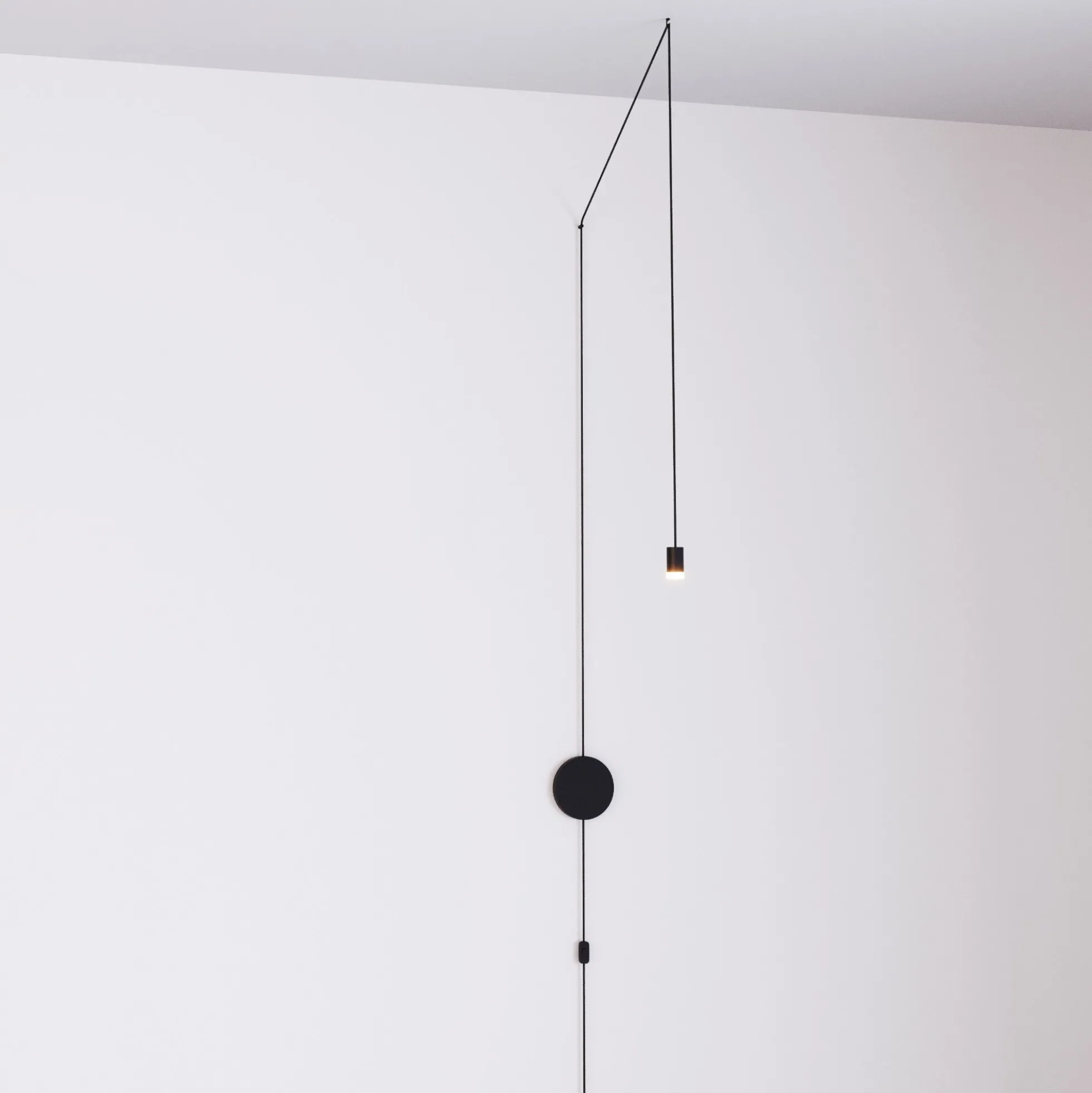 Lámpara colgante de diseño "Nébula" con enchufe e interruptor - 1x6W