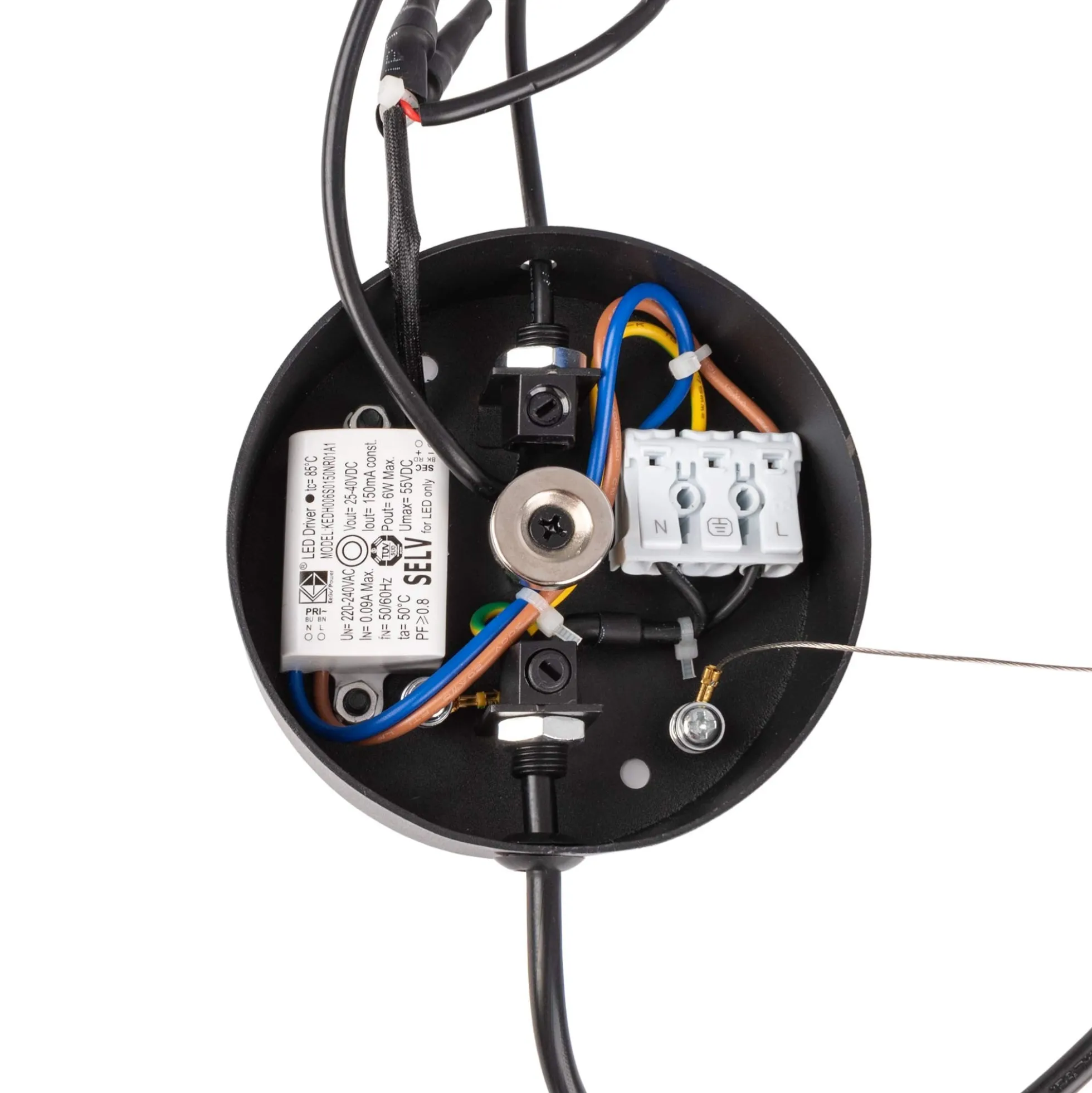 Lámpara colgante de diseño "Nébula" con enchufe e interruptor - 1x6W