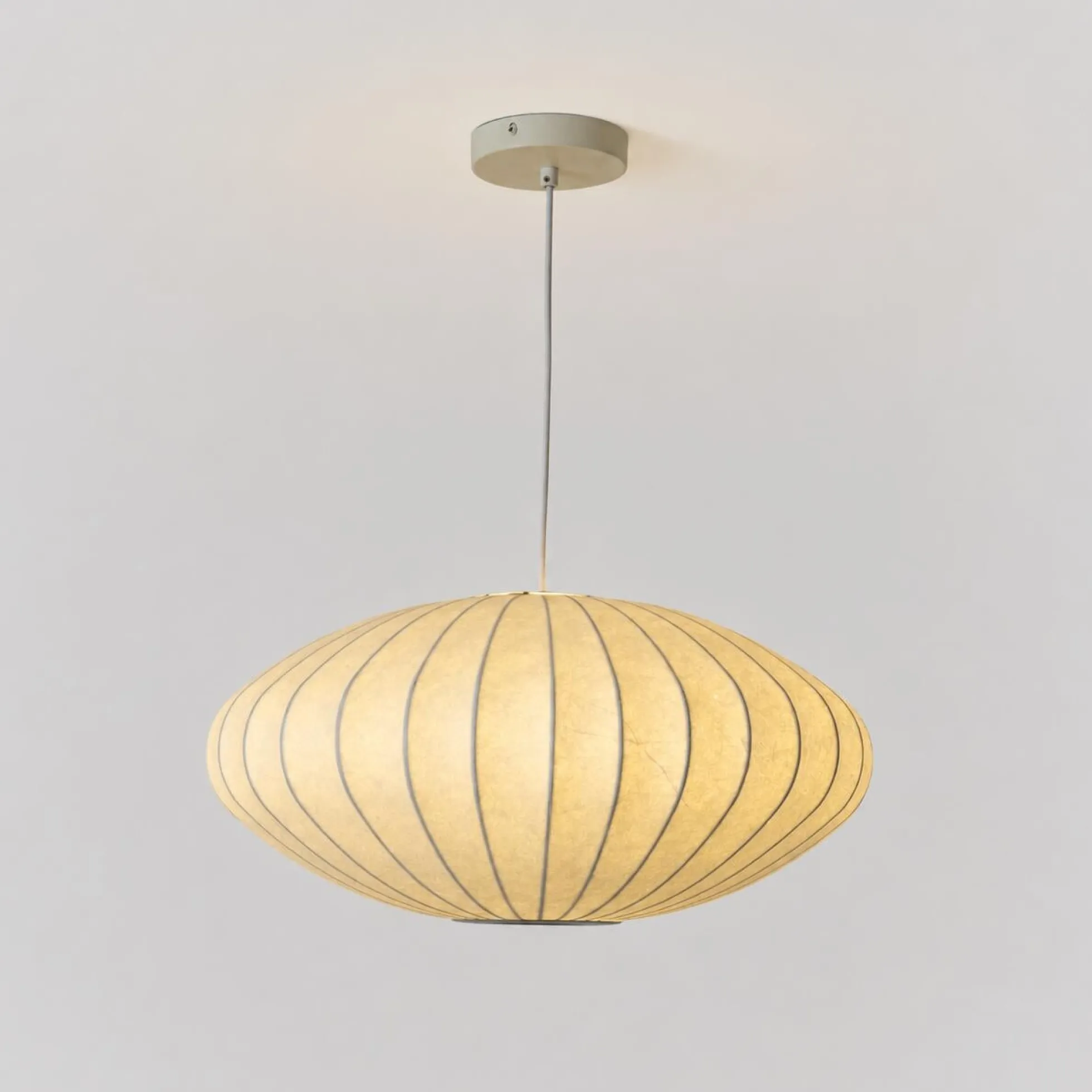 Lámpara colgante de diseño "ONDINA 500" - Pantalla de seda - E27 - 50 cm