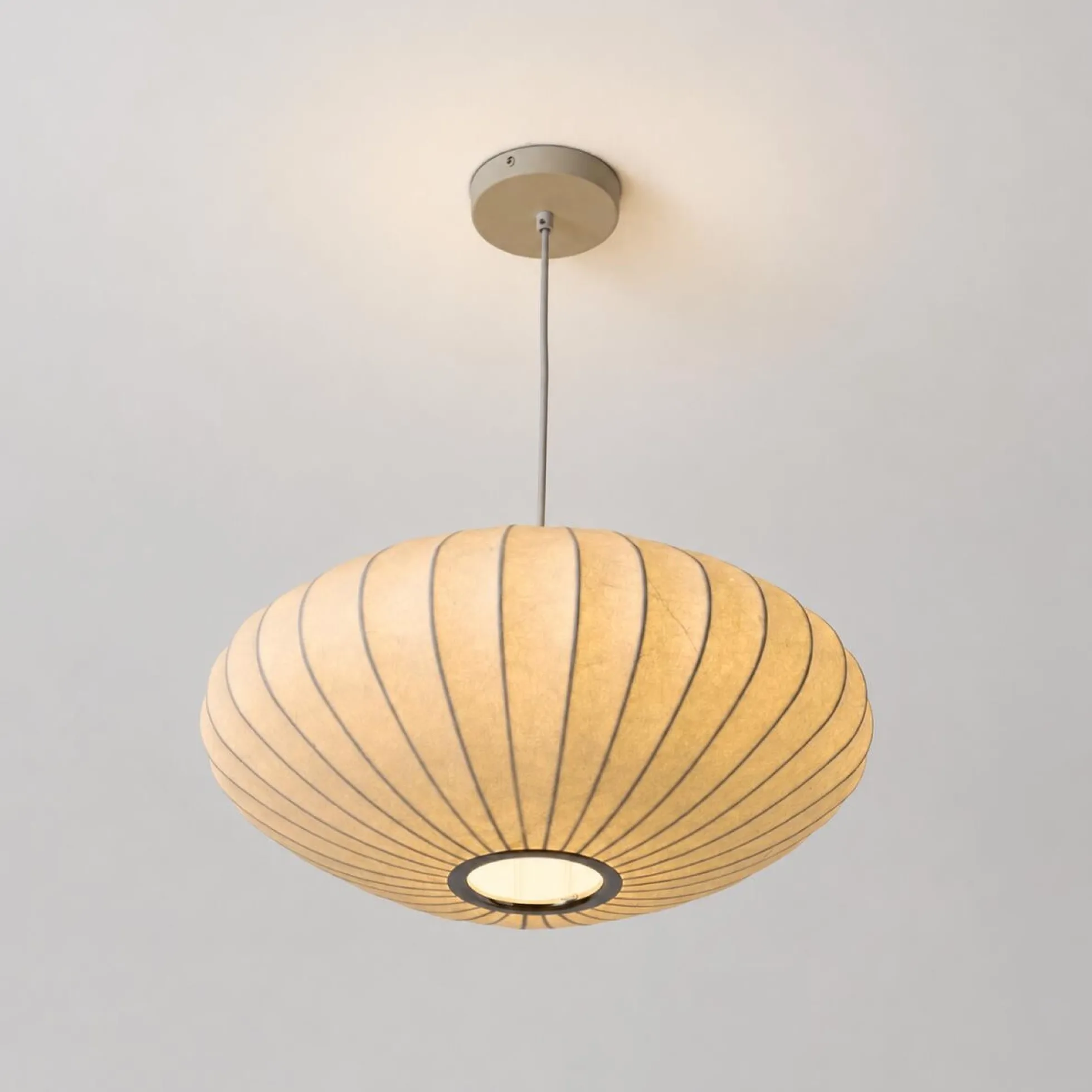 Lámpara colgante de diseño "ONDINA 500" - Pantalla de seda - E27 - 50 cm