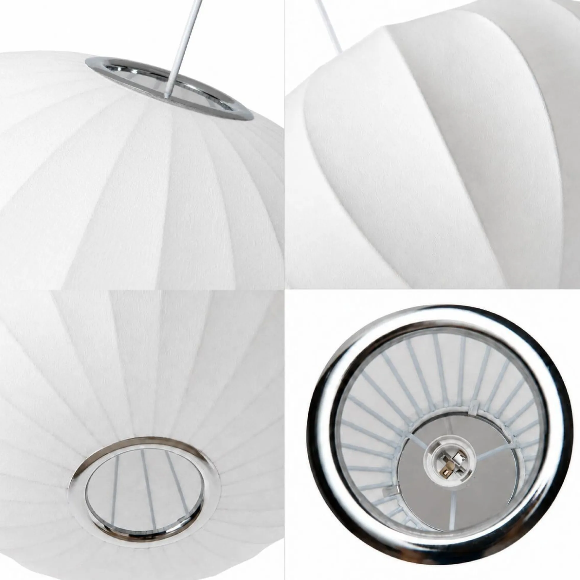 Lámpara colgante de diseño "ONDINA 500" - Pantalla de seda - E27 - 50 cm