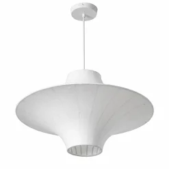 Lámpara colgante de diseño "SATURNO 600" - Pantalla de seda - 3 x E27 - 60 cm