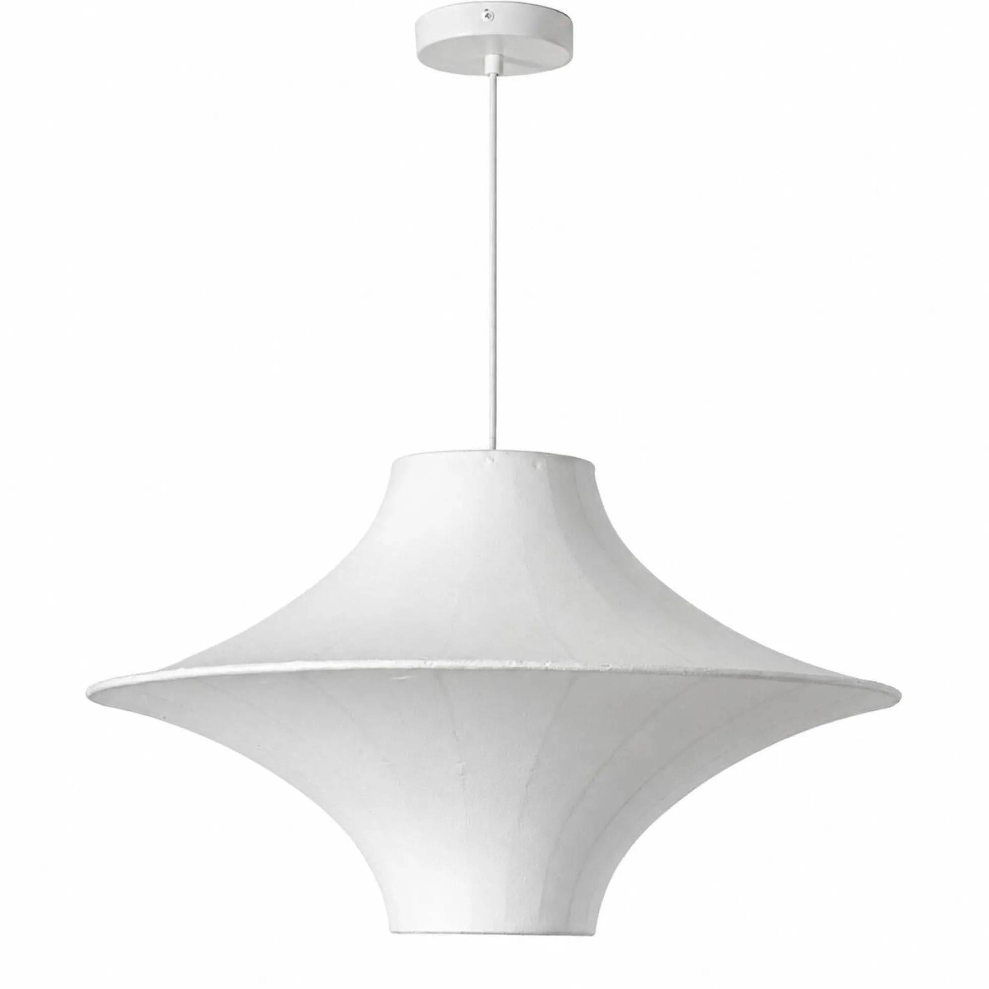 Lámpara colgante de diseño "SATURNO 600" - Pantalla de seda - 3 x E27 - 60 cm