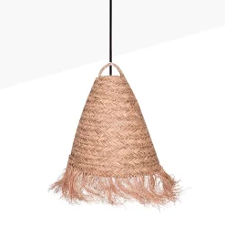 Lámpara colgante de fibras naturales