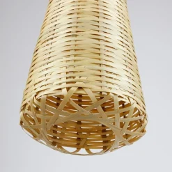 Lámpara colgante de mimbre 