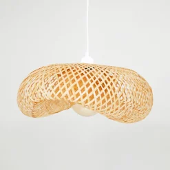 Lámpara colgante de mimbre 