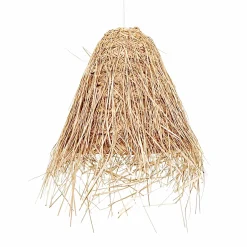 Lámpara colgante de mimbre 