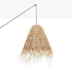 Lámpara colgante de mimbre 
