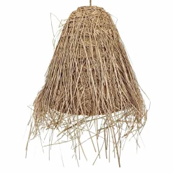 Lámpara colgante de mimbre 