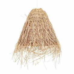 Lámpara colgante de mimbre 