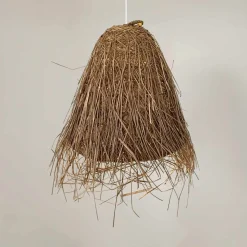 Lámpara colgante de mimbre 