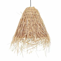 Lámpara colgante de mimbre 