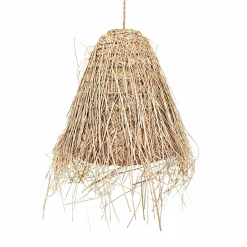 Lámpara colgante de mimbre 