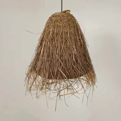 Lámpara colgante de mimbre 