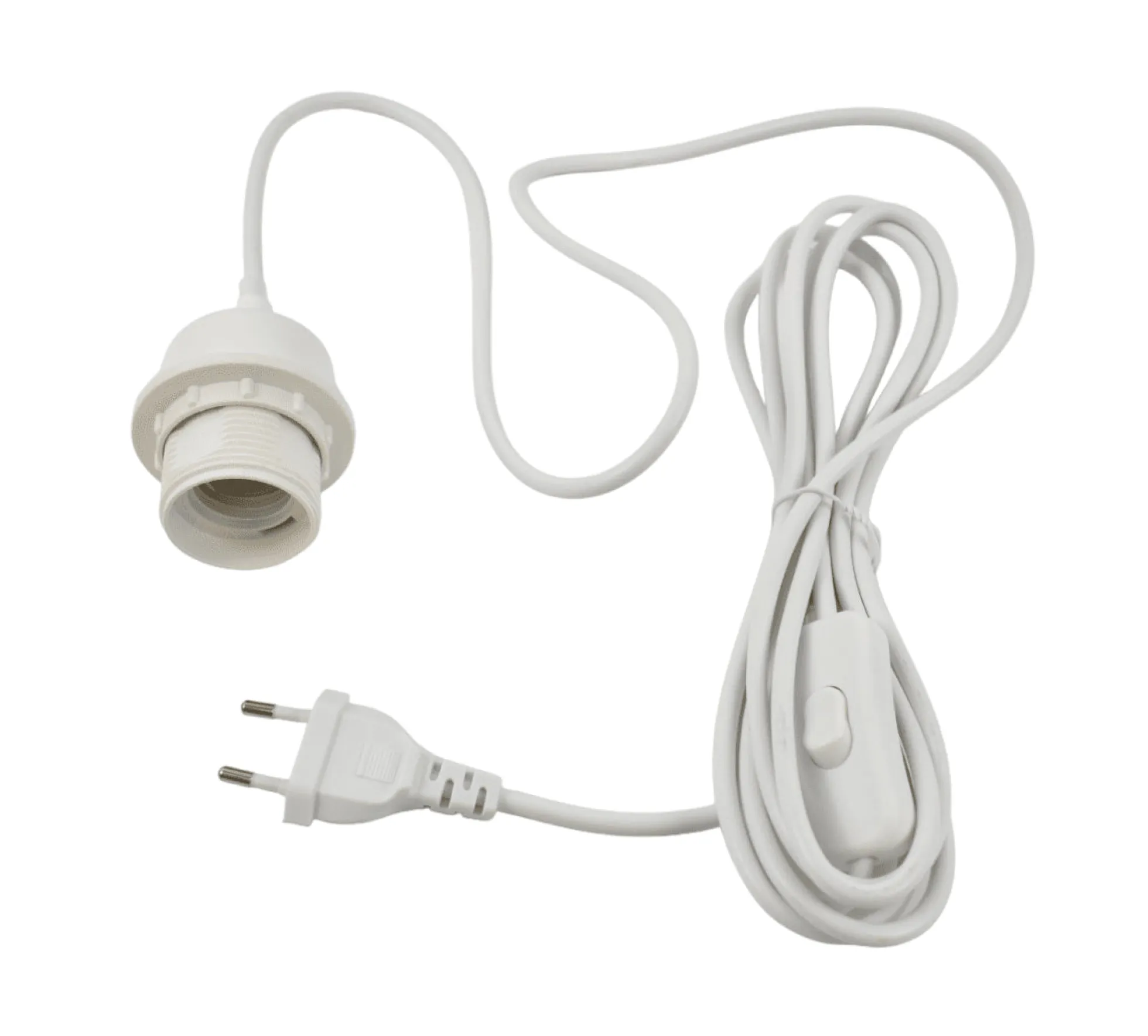 Lámpara colgante de mimbre "Hank" con interruptor y enchufe