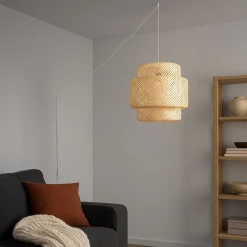 Lámpara colgante de mimbre